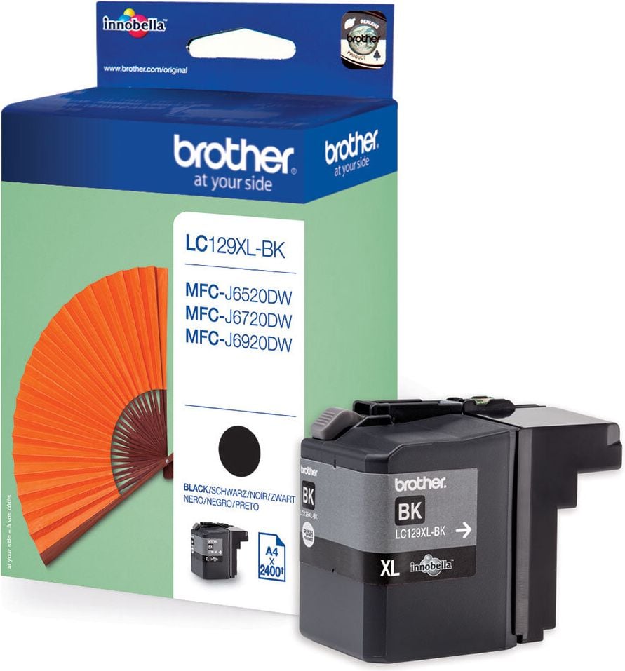 Brother Tintenpatrone LC-129XLBK, schwarz, 2.400 Seiten