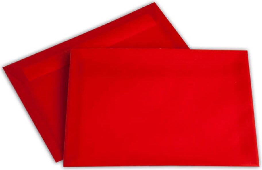 Versandtaschen C5 transparent 2095084, 162x229mm, intensivorange, transparent, 100 g/m², Haftklebung, Pack 100 Stück, orange