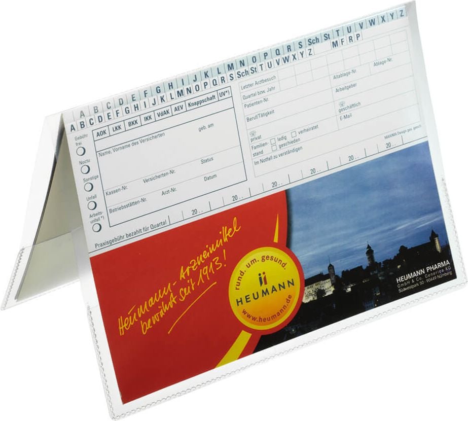 Ausweishüllen Durable 2141, für 2 x A5, PP-Folie, glasklar, Pack 10 Stück, transparent