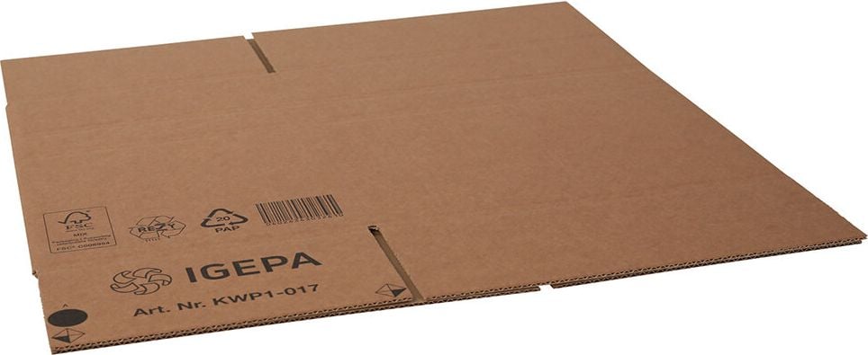 Versandkarton FEFCO 0201 KWP1-017, 320x230x335mm (LxBxH), braun, zwei
Höhenriller, Pack 25 Stück