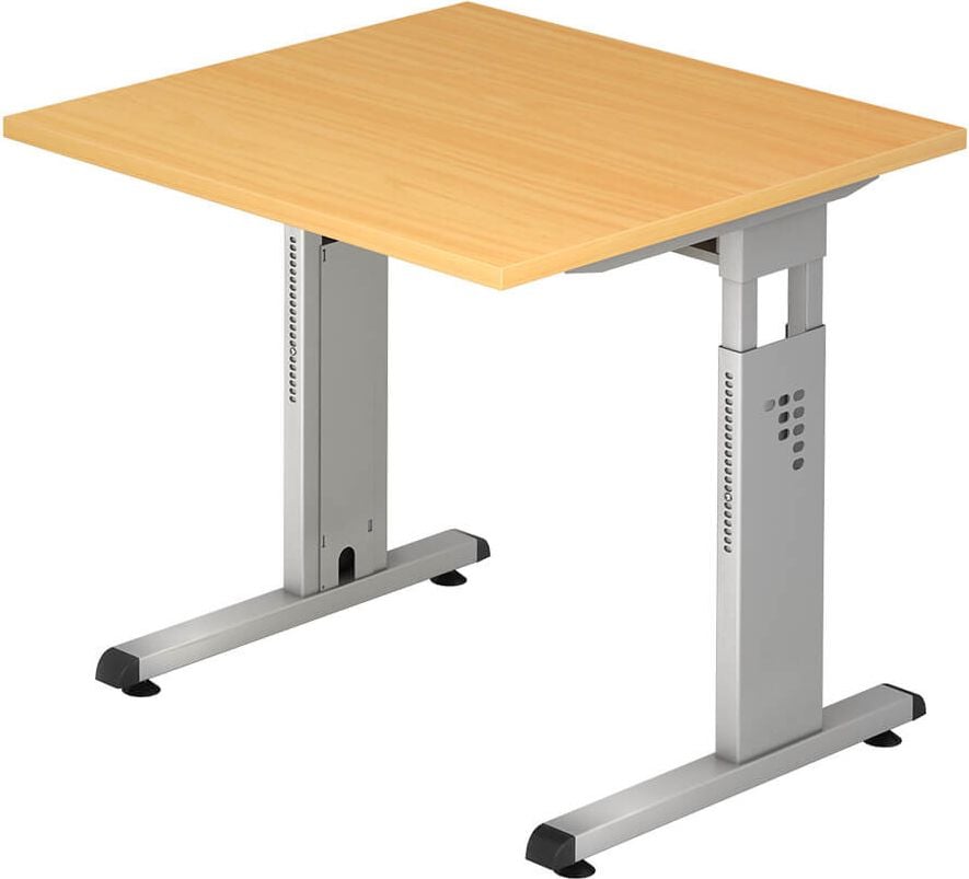 Schreibtisch Hammerbacher OS12, 120x80cm (BxT), 65-85cm Höhe,
rechteckig, C-Fuß, buche
