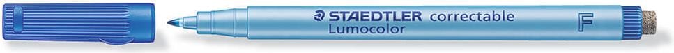 Folienschreiber Staedtler Lumocolor correctable 305F, ca. 0,6mm, korrigierbar, blau