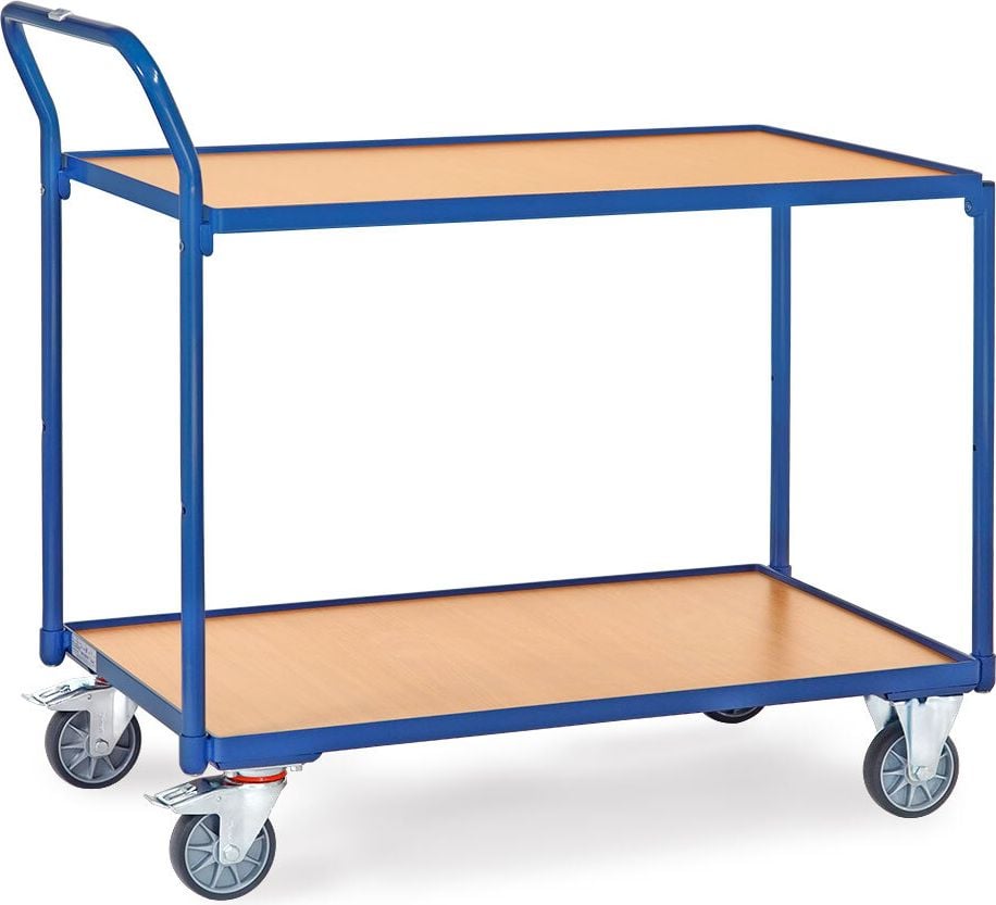 Transportwagen fetra Tischwagen 2746, 120x80cm Ladefläche, 2 Böden, bis 300kg, blau