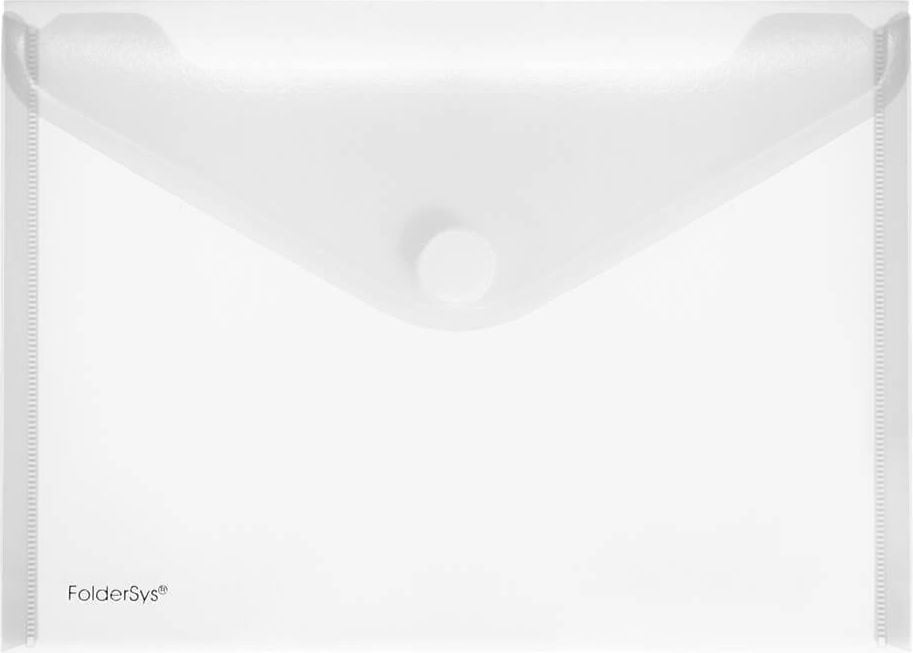 Dokumententaschen Foldersys A5 quer 40102, Klettverschluss, farbig, transluzent, Pack 10 Stück, transparent