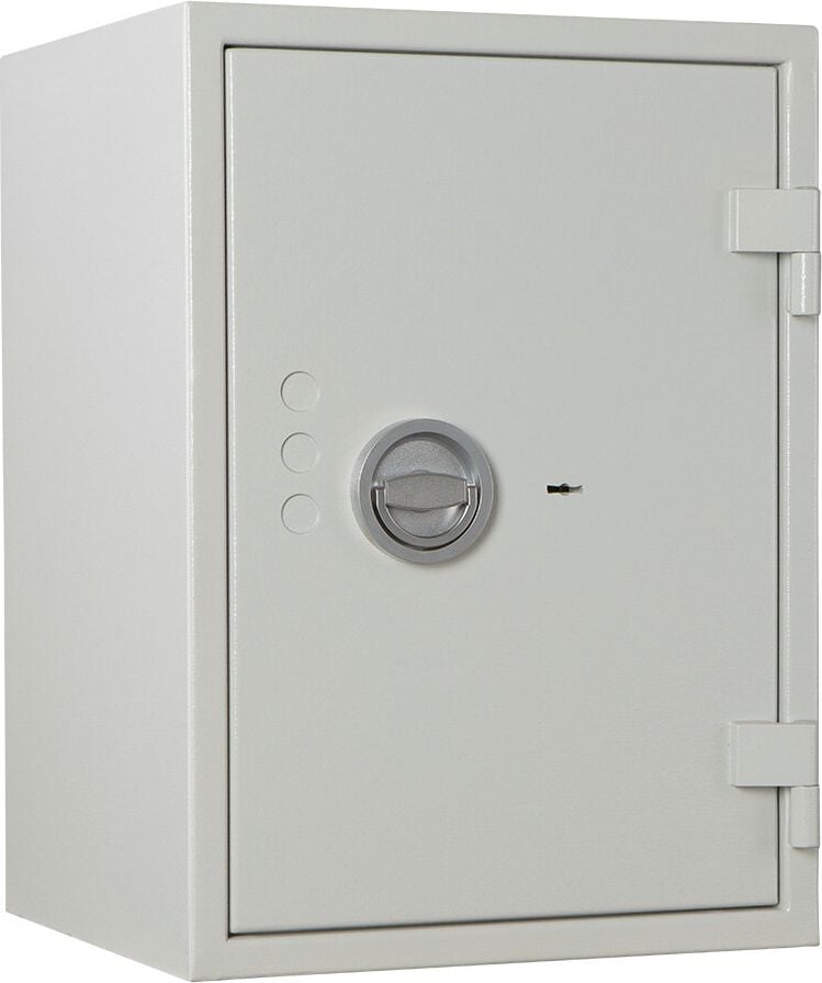 Sicherheitsschrank Format Seguro 40 022840-00000, 60,2x43,2x42,5cm, 58kg, Doppelbartschloss, Sicherheitsstufe S2 gemäß EN 14450, 58 Liter Volumen, hellgrau