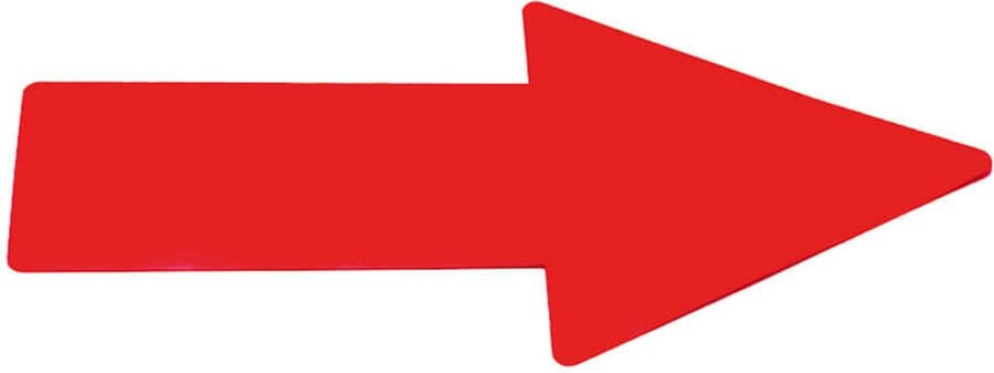 Bodenmarkierungssymbole tarifold 19740, Pfeil, 50x200mm, PVC, für glatte Böden,
Pack 10 Stück, rot
