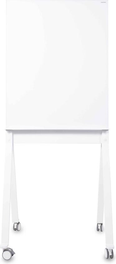 Glasboard Magnetoplan Design Glas- & Pinnboard Mobil, 76x180x60cm, magnetisch, Glasoberfläche,
Filzoberfläche, beidseitige Ablageschalen,
beschreibbar, 4 x feststellbare Rollen, weiß