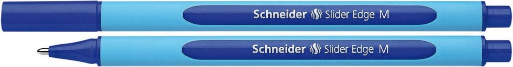 Kugelschreiber Schneider Slider Edge M 1521, Einweg, Strichbreite M ca. 0,5mm, Kappe in Schreibfarbe, blau