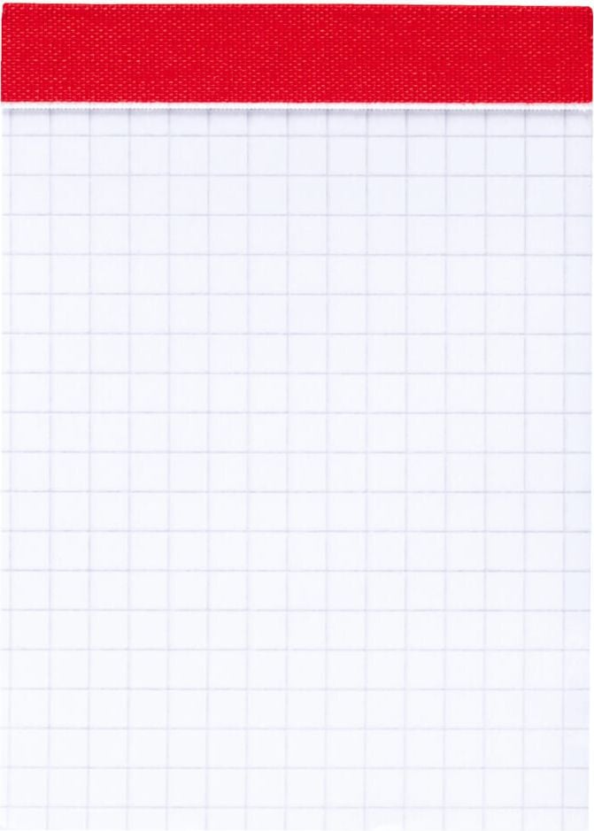 Notizblock Brunnen A7, Recyclingpapier 60 g/m², ohne Deckblatt,
Block 50 Blatt, liniert