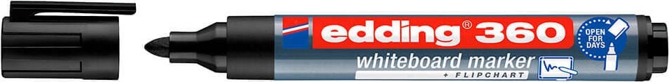 Boardmarker Edding 360 Whiteboardmarker, ca. 1,5-3mm, Rundspitze, schwarz