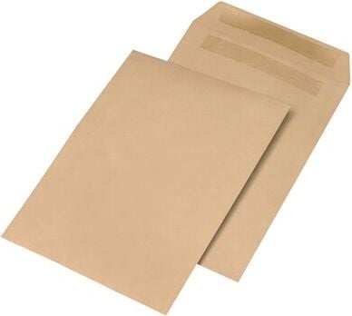 Versandtaschen B4, 250x353mm, braun 110 g/m², selbstklebend,
Pack 50 Stück