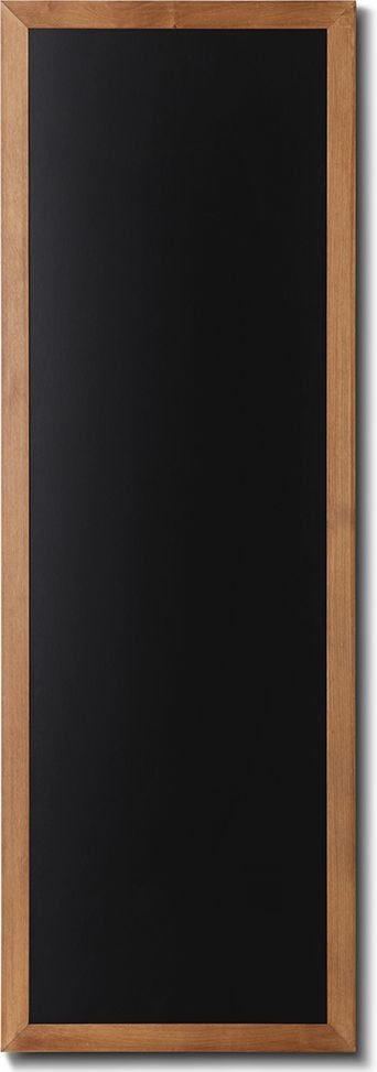 Kreidetafel Showdown Displays Natura 56x150cm, 56x150cm, schwarze Kalktafel, flacher Holzrahmen (40mm), beschreibbar, hellbraun