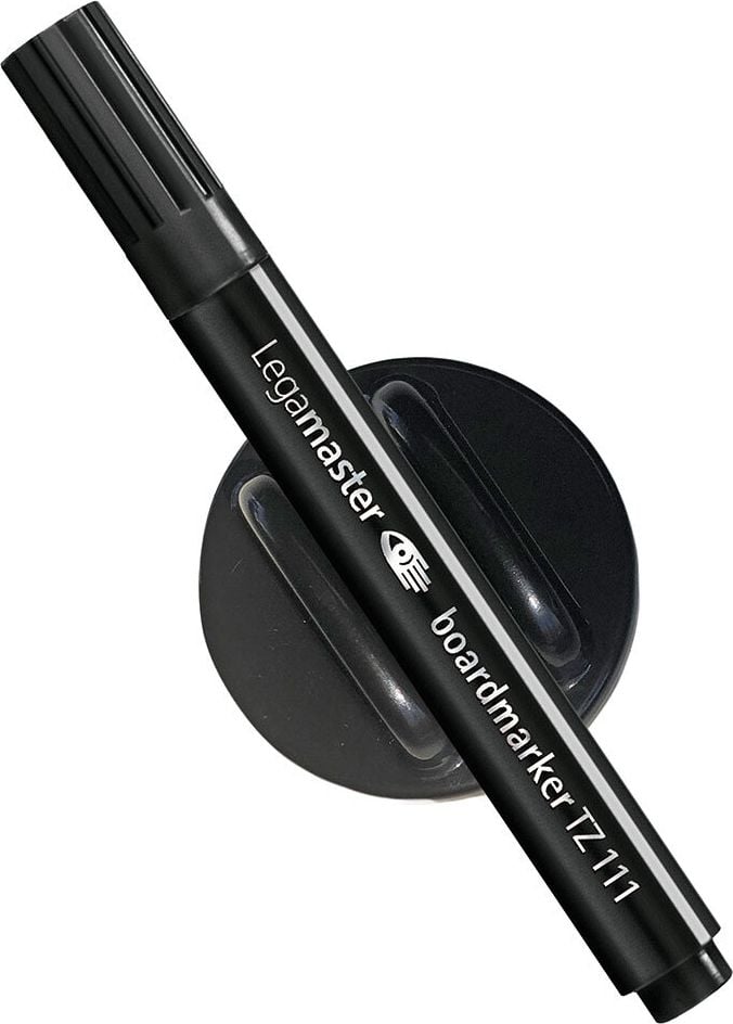 Tafelwischer Legmaster Mini 7-120700, magnetisch, inkl. Boardmarkerhalter + TZ111, 4,5x4,5cm, Kunststoff, schwarz