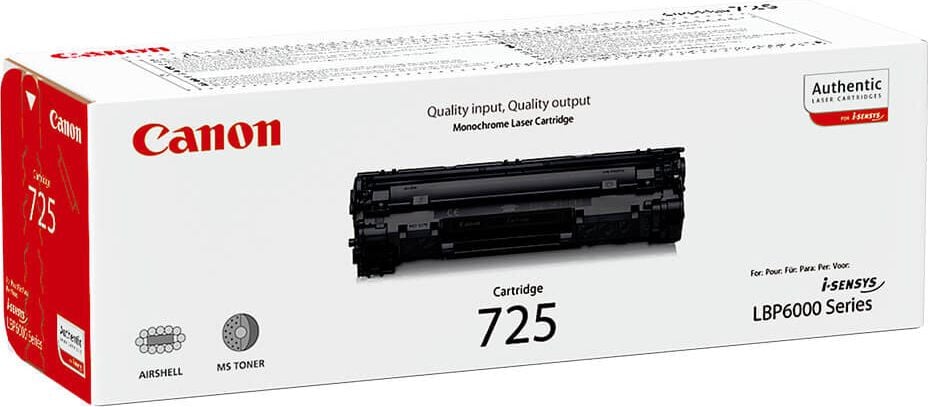 Canon Lasertoner 725BK, schwarz, (3484B002) 1.600
Seiten