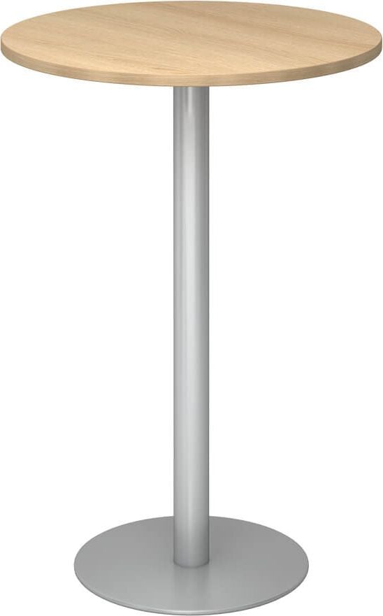 Stehtisch Hammerbacher STH08/x/S, 80cm Durchmesser, 111,6cm Höhe, Standfuß
silber, buche