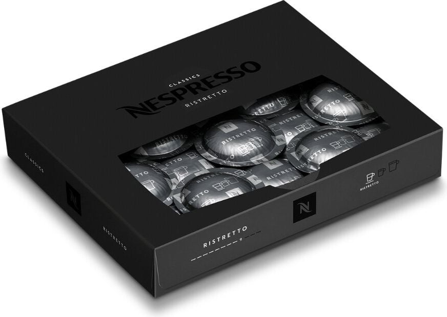 Kaffeekapseln Nespresso Ristretto, 50 Kapseln à 6g, für Nespresso
Kaffeemaschinen, kostenlose Rücksendung der verwendeten Kapseln an Nespresso