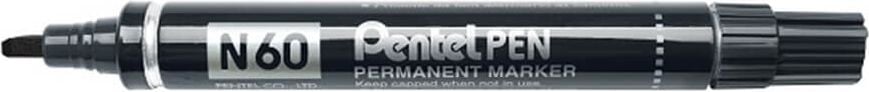 Permanentmarker Pentel N60, ca. 1,5-5,5mm, Keilspitze, wasserfest, schwarz