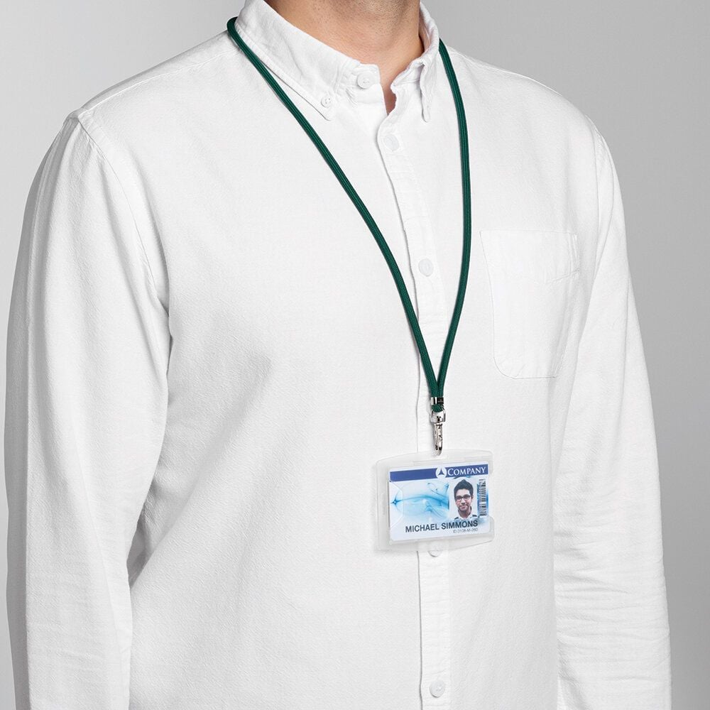 Ausweiskartenhüllen Durable reXycle 895119, 54x85mm Innenmaße, für 1 Karte, ohne Befestigung, 70% recyceltes Polypropylen, Pack 10 Stück