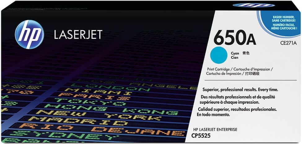 HP Lasertoner CE271A Nr. 650A, cyan, 15.000 Seiten