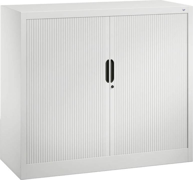 Aktenschrank CP Omnispace 3243-00, 120x103x42cm (BxHxT), 2 Querrollläden,
2 Fachböden, 2 Ordnerhöhen + 1 Restfach, hellgrau
