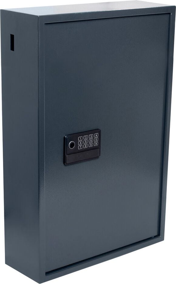 Schlüsselschrank pavo High Security Advanced 8025176, für 300 Schlüssel, Elektronik-Zahlenschloss und Fingerabdruck, Einwurfschlitz, dunkelgrau