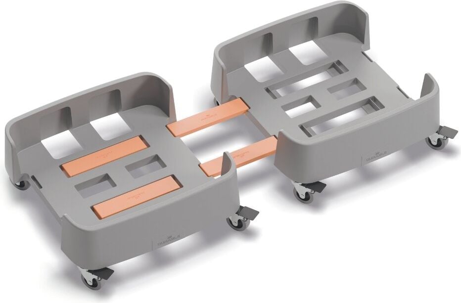 Abfallfahrwagen Durable Durabin 90LrPP, 4 Lenkrollen, quadratisch, belastbar bis
100kg