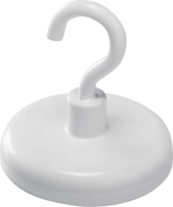 Magnete Magnetoplan Haken-Magnete 52636, 36mm Durchmesser, Haken, 8kg Tragfähigkeit,
weiß