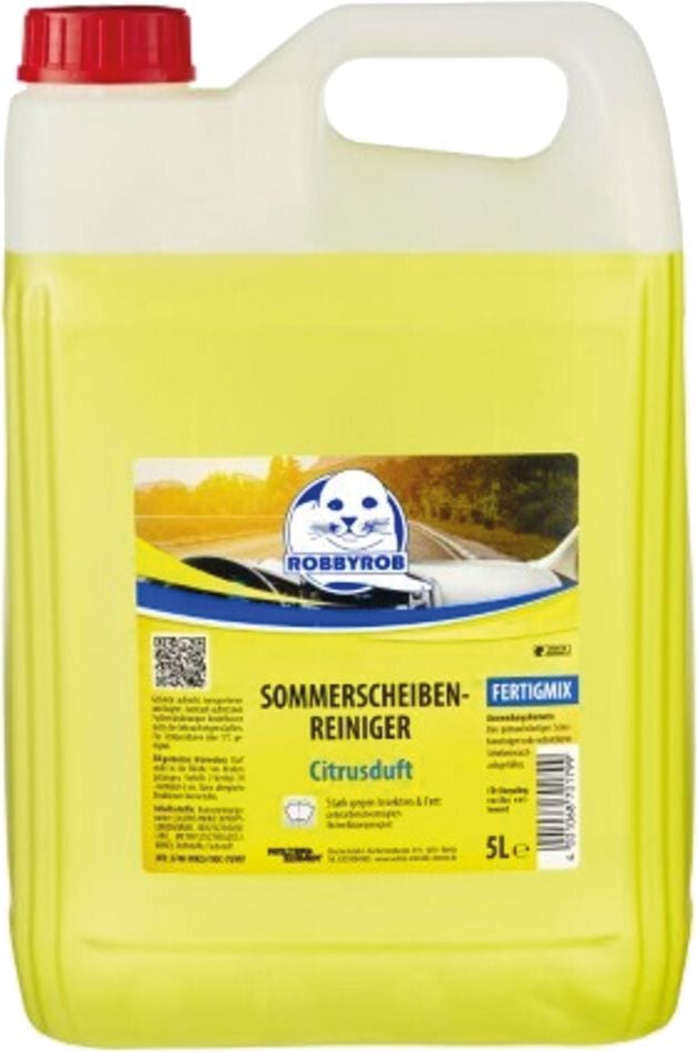 Scheibenreiniger Robbyrob, 5 Liter, Kanister, bis zu +5 Grad Celsius, Citrus Duft