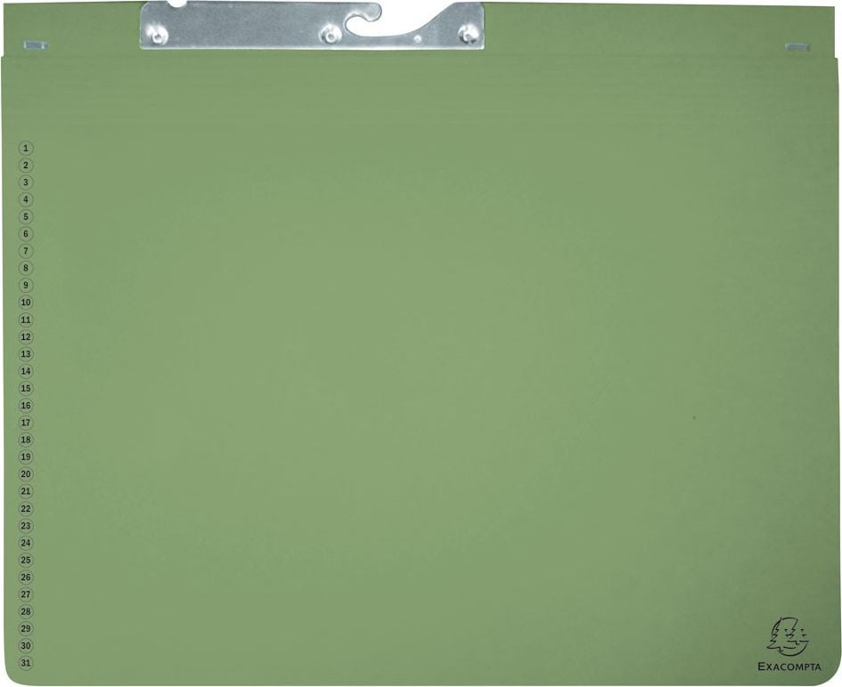 Pendelhefter Exacompta Exaflex 3531, kaufm./Amtsheftung, Tasche, Karton 320 g/m²,
1 Abheftvorrichtung, Pack 25 Stück, grün