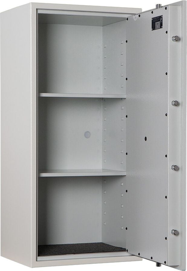 Sicherheitsschrank Format Seguro 60 022860-00000, 110,2x51,2x42,5cm, 103kg, Doppelbartschloss, Sicherheitsstufe S2 gemäß EN 14450, 138 Liter Volumen, hellgrau