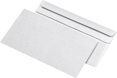 Kompaktumschläge, 125x235mm, weiß, selbstklebend, Pack 1000
Stück