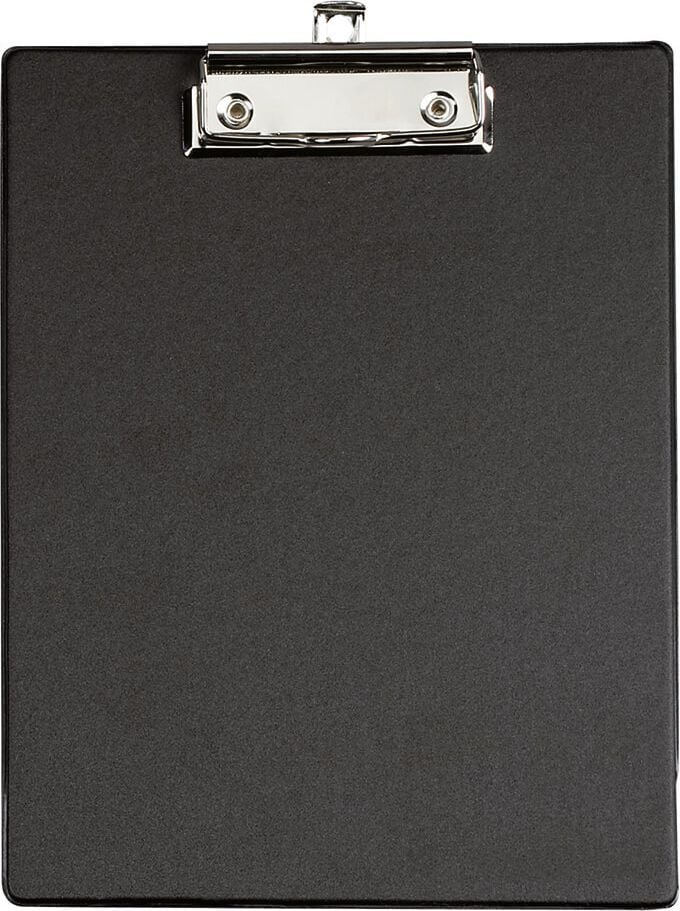 Klemmbretter Maul 23353, A5, Karton folienkaschiert, Bügelklemme,
Aufhängeöse, schwarz, schwarz