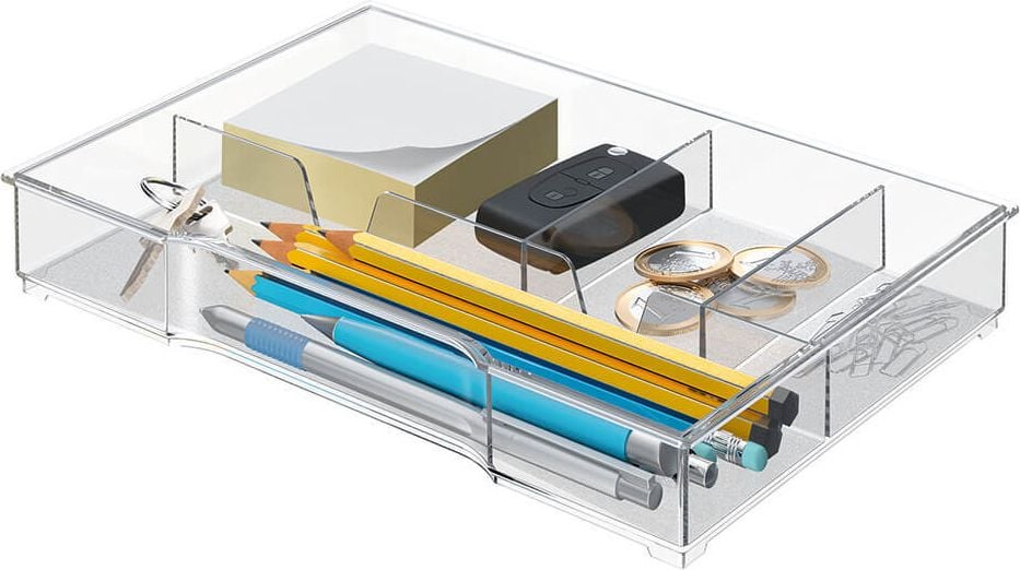 Schubladenbox-Einsatz Leitz 5215, für Leitz Plus, CUBE, WOW CUBE, 4 Fächer,
transparent, Polystyrol