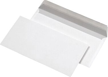 Briefumschläge DIN-lang, 110x220mm, weiß, Haftklebung, Pack 1000 Stück