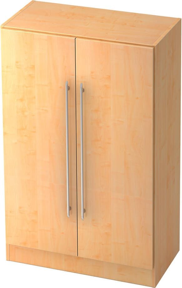 Aktenschrank Hammerbacher Solid 7550, 80x127x42cm, (BxHxT), 2 Flügeltüren,
Relinggriff, ahorn