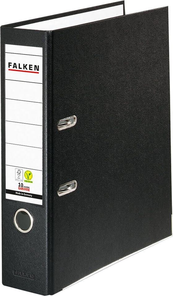 Ordner A4 Falken PP-Color 099840, 80mm, PP, A4, 8cm Rücken, PP-Folie, schwarz