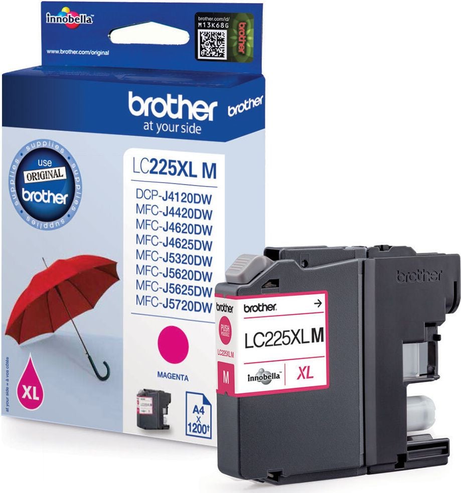 Brother Tintenpatrone LC-225XLM, magenta, 1.200 Seiten