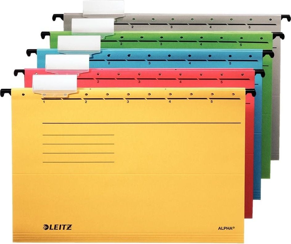 Hängemappe Leitz 1985, seitlich offen, Pendareckarton 275 g/m², grau