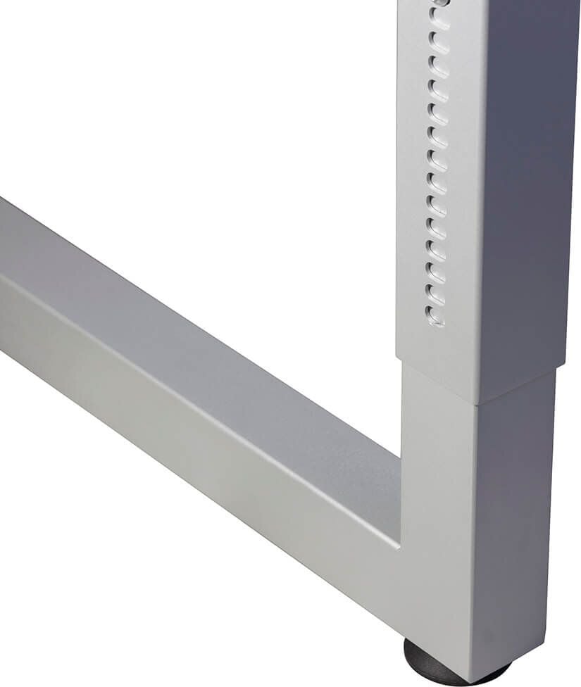 Schreibtisch Hammerbacher RS16, 160x80cm (BxT), 65-85cm Höhe, rechteckig,
O-Fußgestell eckig, buche