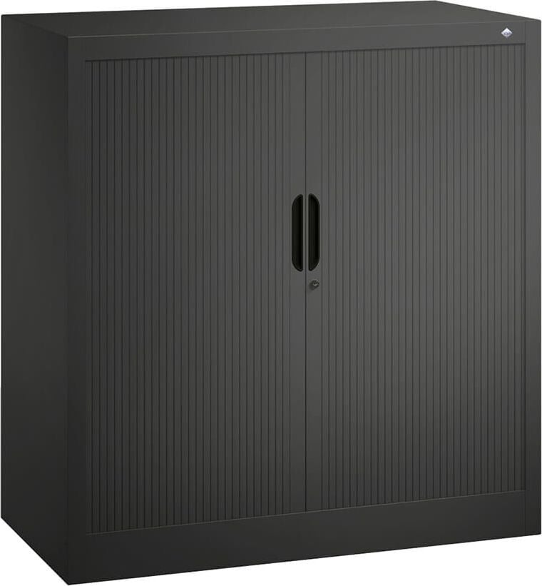 Aktenschrank CP Omnispace 3242-00, 100x103x42cm (BxHxT), 2 Querrollläden,
2 Fachböden, 2 Ordnerhöhen + 1 Restfach, anthrazit