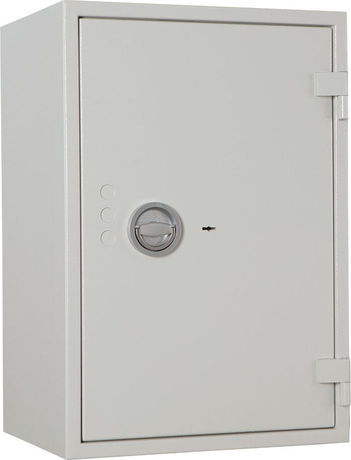 Sicherheitsschrank Format Seguro 50 022850-00000, 75,2x51,2x42,5cm, 78kg, Doppelbartschloss, Sicherheitsstufe S2 gemäß EN 14450, 91 Liter Volumen, hellgrau