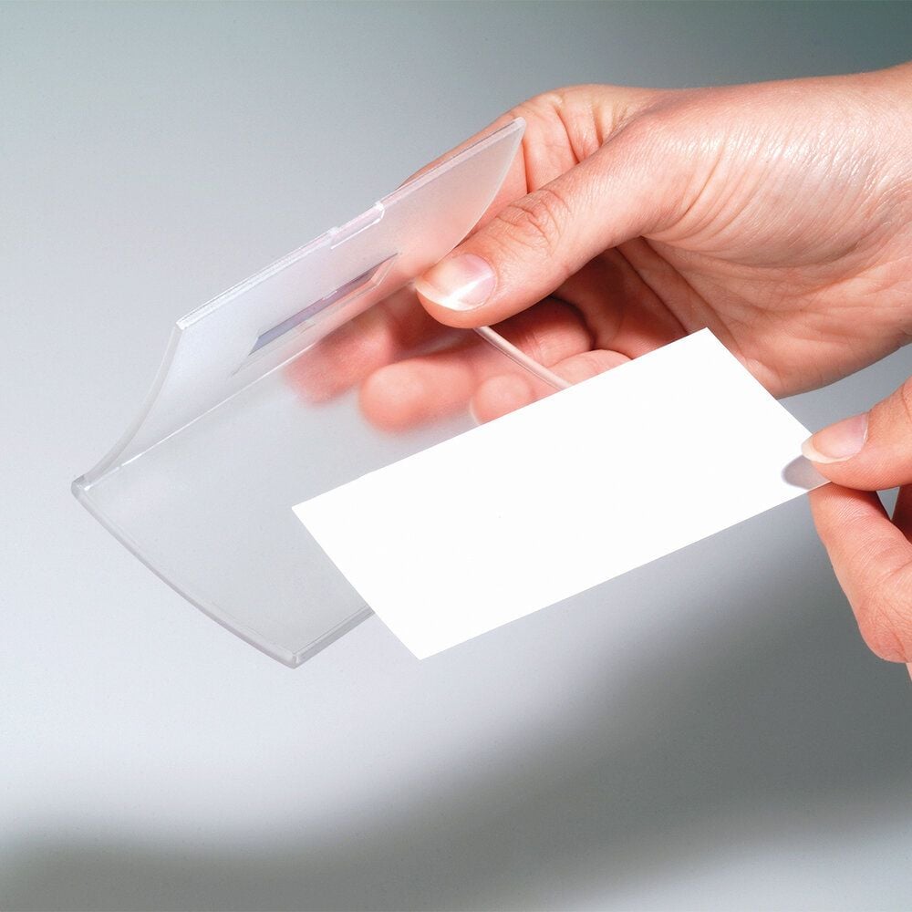 Namensschilder Durable CLICK FOLD 8212, 40x75mm, Doppelmagnet, Pack 10 Stück