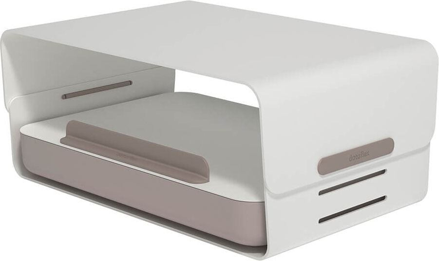 Monitorständer Dataflex Addit Bento Monitorerhöhung 12, für Monitore bis 20 kg,
höhenverstellbar, Stahl, weiß