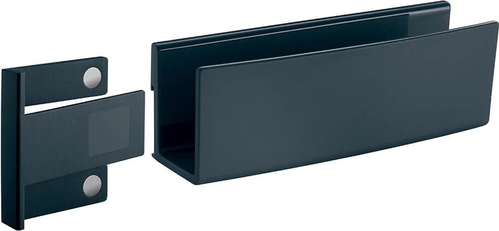 Glasboard-Ablagefach Sigel GL803, 160x54x43mm, Kunststoff, mit magnetischem Clip, anthrazit, anthrazit