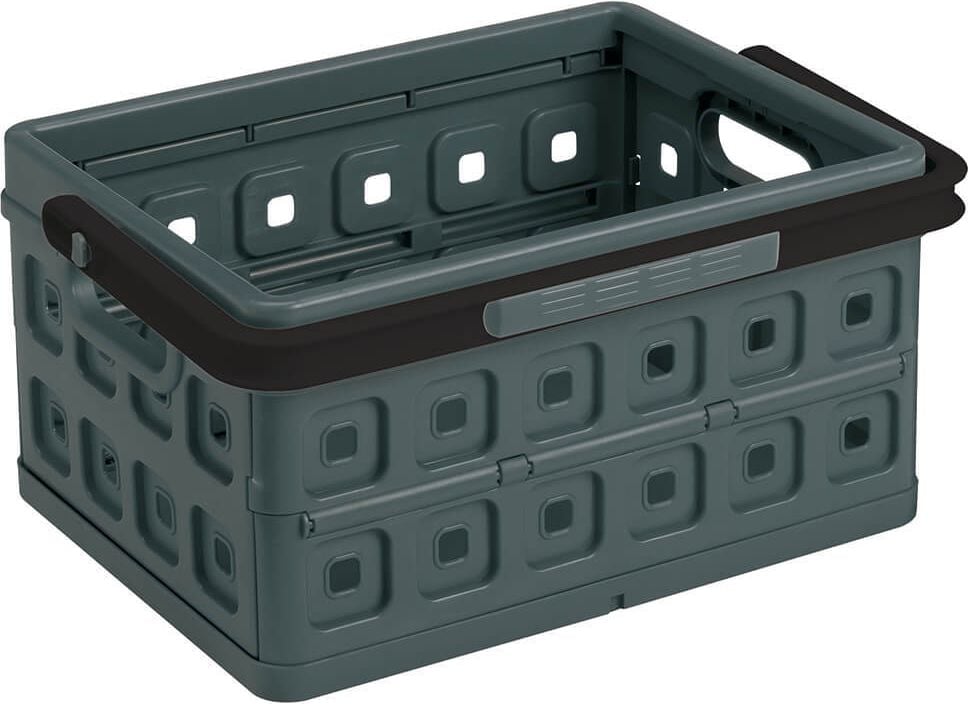 Klappbox Helit the flapline 24L H61805-88, 24 Liter, Außenmaße: 440x315x210mm (BxTxH),
bis 15 kg, Tragegriff, anthrazit/schwarz