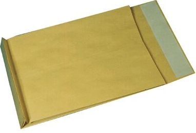 Faltentaschen C4, 229x324x38mm Falte, Haftklebung, braun, Pack
25 Stück