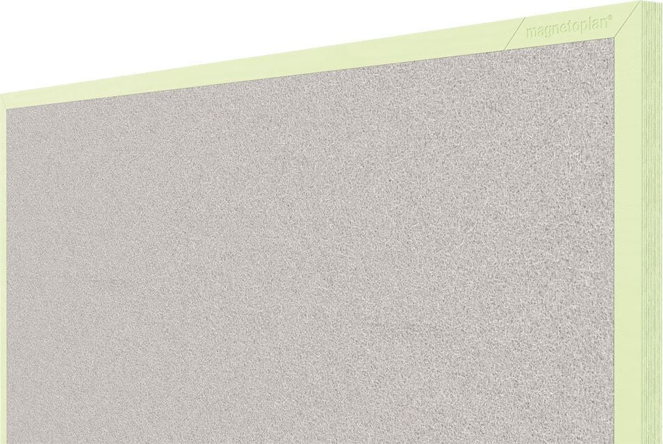 Pinntafeln Magnetoplan Design Wood Series 1540003/1540005, 48x96cm, Tafelfläche aus Wollfilz, Holzrahmen
farbig gebeizt, Wandaufhängung im Hoch- oder
Querformat, hellgrün