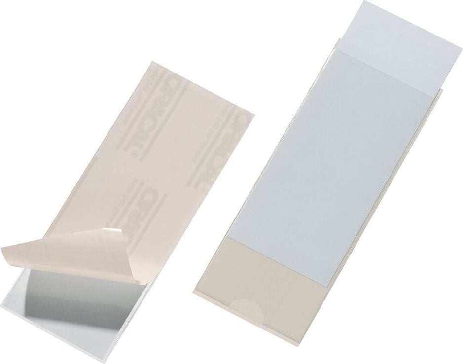 Selbstklebetaschen Durable Pocketfix 8075, 58x150mm, selbstklebend, transparent, Beutel
10 Stück
