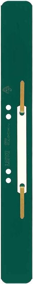 Heftstreifen Leitz 3711, 35x310mm, Kunststoff, Kunststoffdeckleiste,
Pack 5 Bündel à 25 Stück, grün