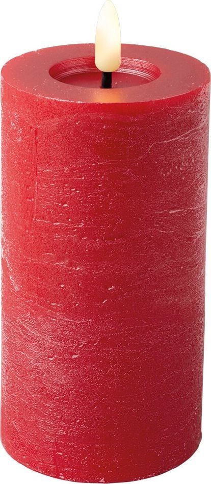 LED-Kerzen LUMINEO 487341, 7 x 15 cm (D x H), rotes Wachs, warmweiß, mit
Timerfunktion